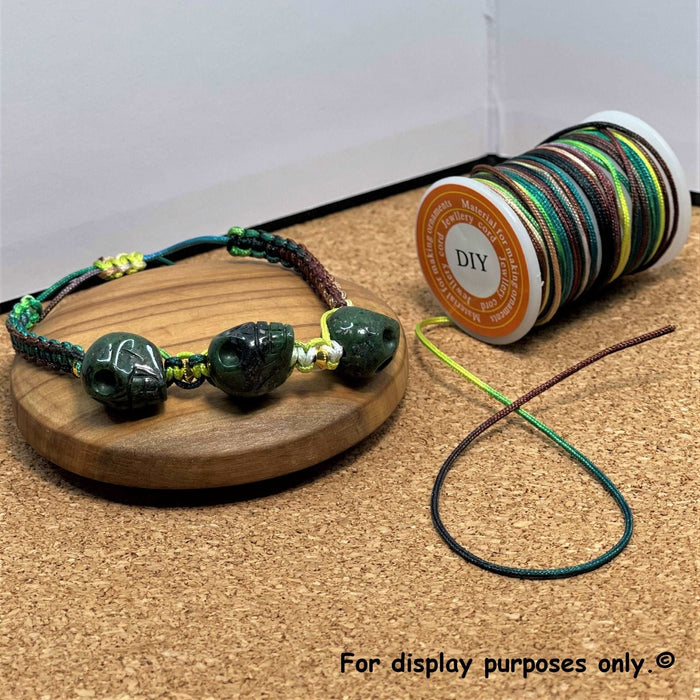 0.70mm Dyed Polyester Braided Jewelry Cord - 7 Yard Spool (CORD2) - Beads and Babble