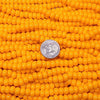 1/0 Opaque Light Orange Czech Glass Seed Beads - 20 Inch Strand (1BW301) - Beads and Babble