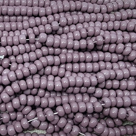 1/0 Opaque Medium Purple Czech Glass Seed Beads - 20 Inch Strand (1BW307) - Beads and Babble