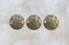 10mm (1.5mm holes) Antique Brass Alloy Metal Stamped and Domed Component Links - Qty 10 (MB193) - Beads and Babble