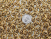 10mm (1mm Hole) Antique Gold Alloy Metal Shell Beads - Qty 10 (MB162) - Beads and Babble