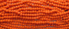 10mm (4mm hole size) Matte Opaque Orange Round Recycled Glass Beads - 24 Inch Strand (AW312) - Beads and Babble