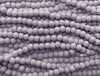 10mm (4mm hole size) Matte Opaque Purple Round Recycled Glass Beads - 24 Inch Strand (AW310) - Beads and Babble