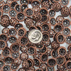 10mm Antique Copper Alloy Metal Decorative Bead Caps - Qty 20 (MB248) - Beads and Babble