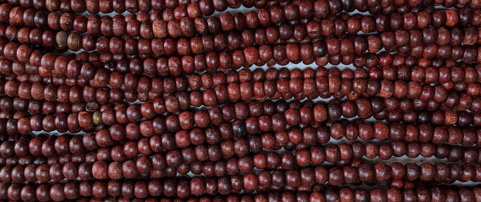 10mm Mahogany Red Round Wood Beads - 16 Inch Strand (AW19) - Beads and Babble