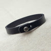 10mm Soft Pliable Black Flat Leather Cuff Bracelet with attached Clasp - Qty 1 (LC12) - Beads and Babble