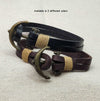 10mm Soft Pliable Brown Flat Leather Cuff Bracelet with attached Anchor Clasp - Qty 1 (LC15) - Beads and Babble
