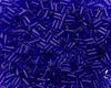 10x4mm Transparent Cobalt Czech Glass Tube Beads 20 Grams (BU32) - Beads and Babble