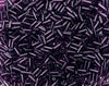 10x4mm Transparent Purple Czech Glass Tube Beads 20 Grams (BU33) - Beads and Babble