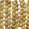 10x9mm Faceted Opaque White Picasso Czech Glass Briolette Drop Beads - Qty 15 (DRP54) - Beads and BabbleBeads