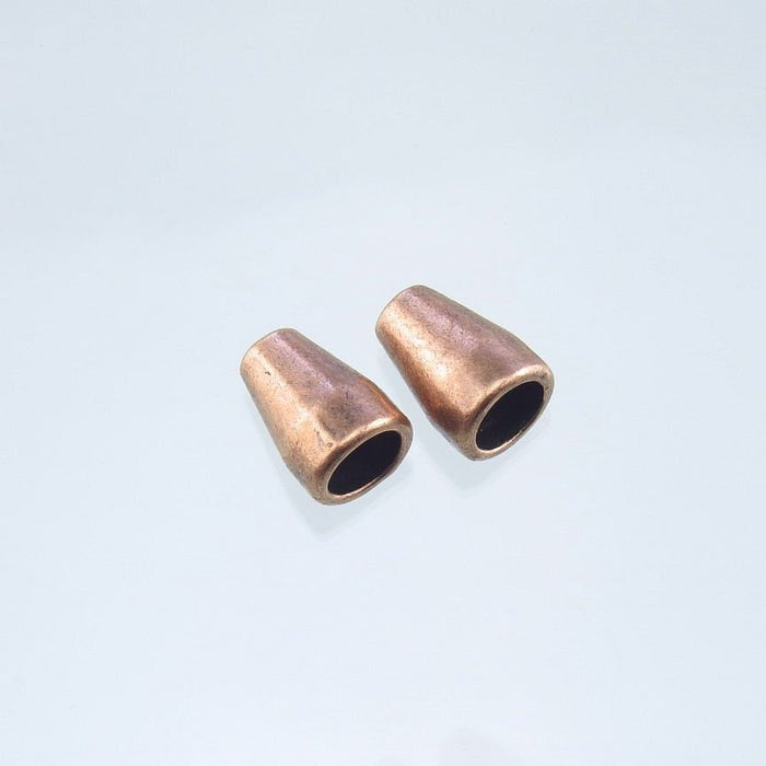 11x8mm Antique Copper Alloy Metal Beads, Tassel Caps, Bead Caps or Cones Jewelry Components - Qty 10 (MB223) - Beads and Babble