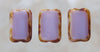12x8mm Opaque Light Purple Picasso Edged Table Cut Czech Glass Rectangle Beads - Qty 20 (MISC11) - Beads and Babble