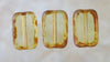12x8mm Transparent Light Topaz Picasso Edged Table Cut Czech Glass Rectangle Beads - Qty 20 (MISC15) - Beads and Babble