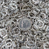 14x11x1mm Antique Silver Alloy Metal Open Circle Bead Charm - Qty 10 (MB418) - Beads and Babble