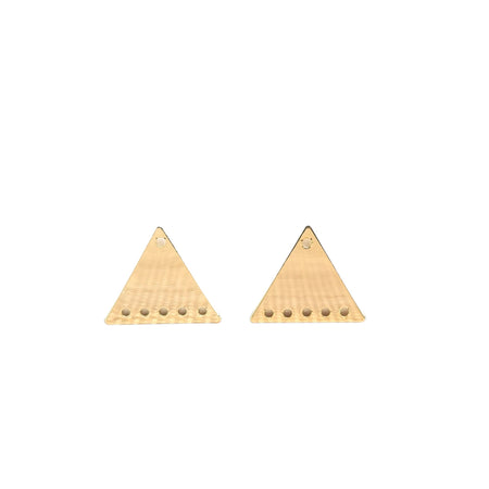 15.5x13.5x1mm 18K Gold Plated Brass Triangle Connector Links - Qty 20 (MB482) - Beads and BabbleJewelry Findings