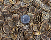 15mm (2mm Hole) Antique Gold Alloy Metal Textured Cupped Spacer Beads - Qty 10 (MB136) - Beads and Babble