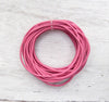 1.5mm Pink Round Leather Cord - 4 Yard Bundle - (15RLC06) - Beads and Babble