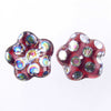 16mm 2 Tone Cranberry Swirl Vitrail Peacock Czech Glass Flower Cup Beads - Qty 10 (BS193) SE - Beads and Babble
