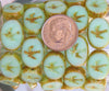 16x12mm Opaque Mint Green Picasso Edged Table Cut Czech Glass Swallow Beads - Qty 6 (BS226) - Beads and Babble