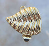 17x15mm Bright Gold Finish Solid Brass Metal Single Strand Leaf Shaped Box Clasp (FS7) - Beads and Babble