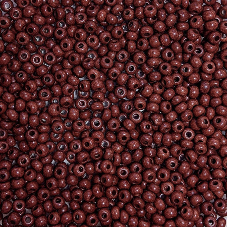 2/0 Opaque Dark Brown Terra Intensive Coated Czech Glass Seed Beads 20 Grams (2CS144) - Beads and Babble