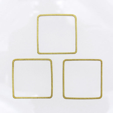 20x20x1mm Raw Unplated Brass Square Links Jewelry Components - Qty 20 (UPB02) - Beads and Babble