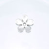 21mm Antique Silver Finish Alloy Metal Flower Beads, Button Closures, Bead Caps Jewelry Component - Qty 6 (MB183) - Beads and Babble