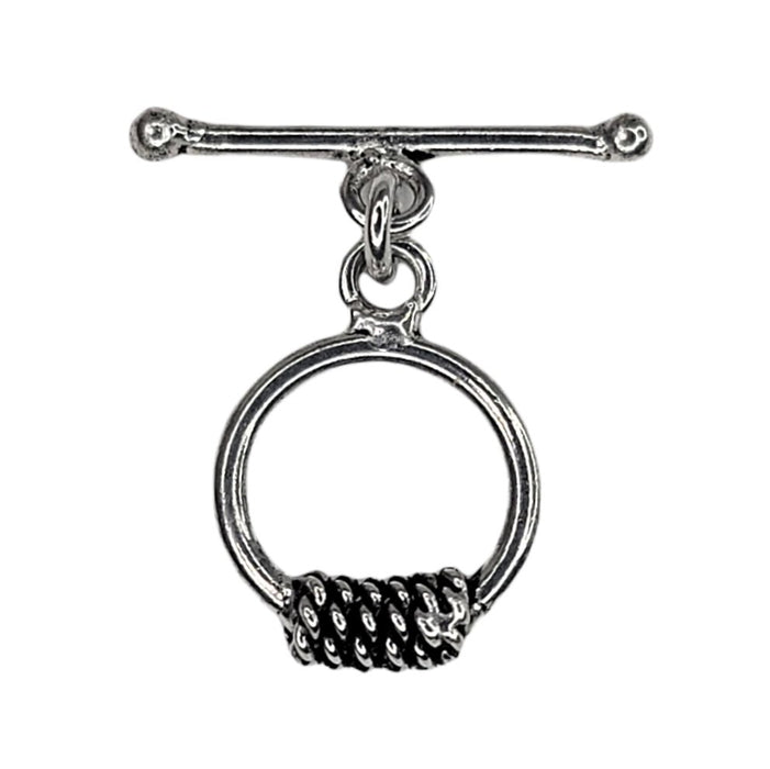 22.5x16mm Antique Silver Plated Alloy Metal Toggle Clasp - Qty 1 (FS26) - Beads and Babble