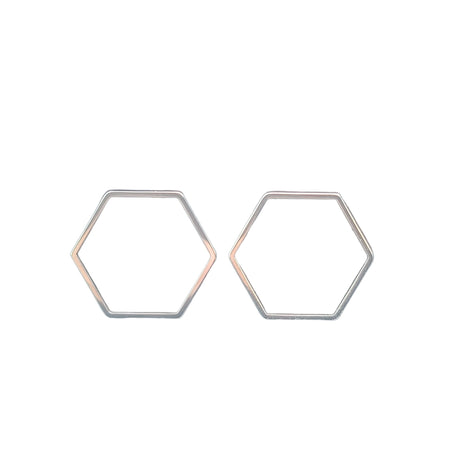 22.5x20x0.80mm Stainless Steel Hexagon Connector Links - Qty 10 (MB481) - Beads and BabbleJewelry Findings
