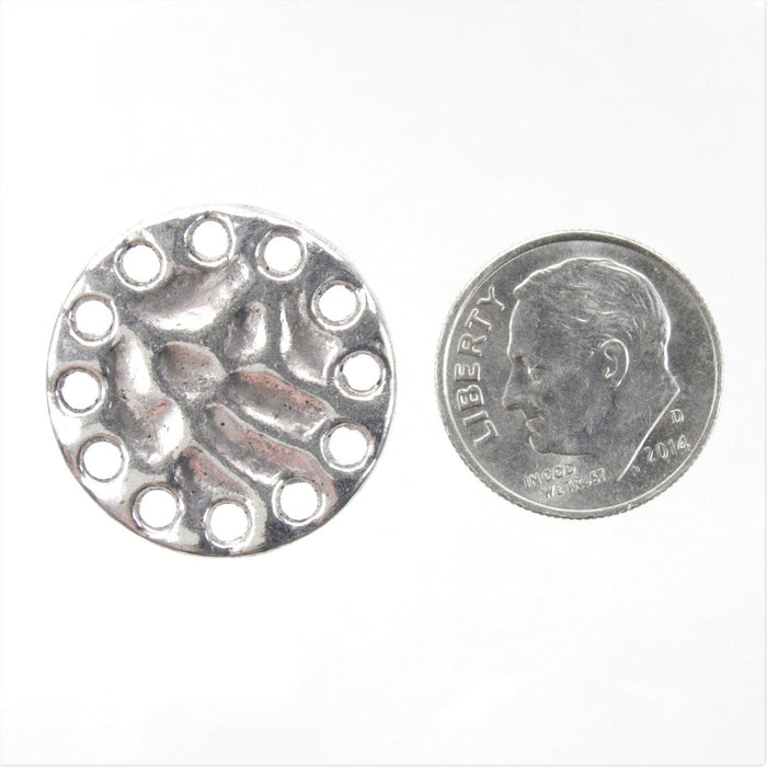 22mm Antique Silver Alloy Metal Earring Components, Links or Pendants - Qty 4 (MB212) - Beads and Babble