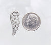 24x9.5x1.5mm Antique Silver Alloy Metal Wing Link/Charm/Pendant - Qty 10 (MB64A) - Beads and Babble
