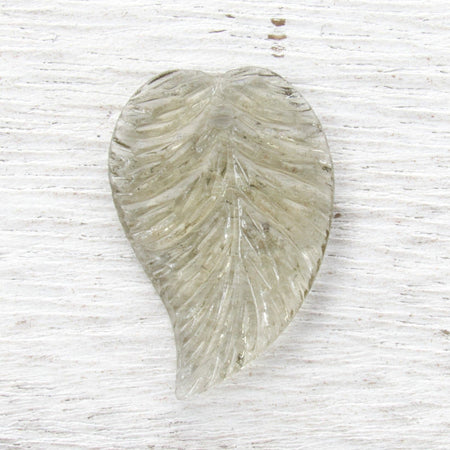 25x16mm Transparent Black Diamond Handmade Czech Textured Glass Leaf Pendant/Focal Beads - Qty 2 (FS88) - Beads and Babble