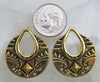 25x23x3mm Antique Gold Alloy Metal Earring Components or Pendants - Qty 2 (MB275) - Beads and Babble