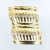 27x23x12mm Gold Plated Brass Cubic Zirconia Accented Magnetic Clasp (FS58) - Beads and Babble