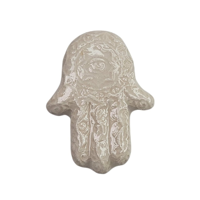 29mm Hamsa Hand Peruvian Ceramic Focal/Pendant Bead (PCP) - Beads and Babble