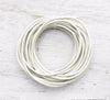 2mm Light Distressed White Round Leather Cord - 4 Yard Bundle - (2RLC01) - Beads and Babble