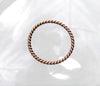 30x2mm Antique Copper Alloy Metal Decorative Twisted Ring Components/Links/Pendants - Qty 4 (MB71A) - Beads and Babble