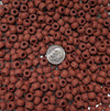 32/0 Matte Opaque Brown Czech Glass Seed Beads 20 Grams (32CS102) - Beads and Babble