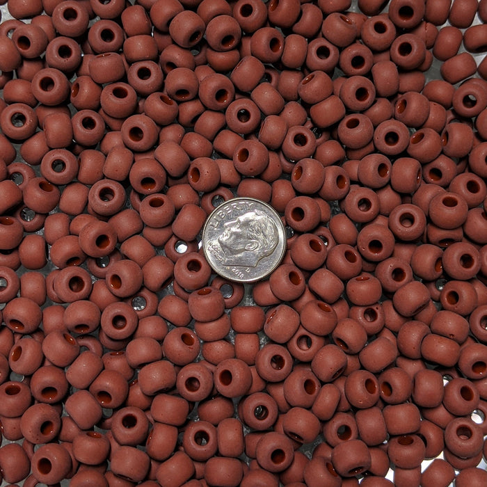 32/0 Matte Opaque Brown Czech Glass Seed Beads 20 Grams (32CS102) - Beads and Babble