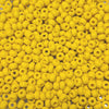32/0 Matte Opaque Yellow Czech Glass Seed Beads 20 Grams (32CS107) - Beads and Babble