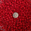 32/0 Opaque Medium Red Czech Glass Seed Beads 20 Grams (32CS119) - Beads and Babble