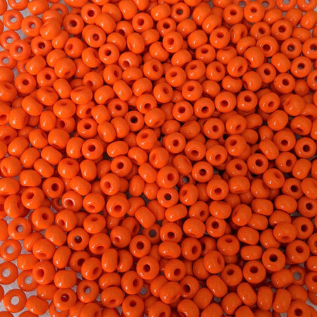 32/0 Opaque Orange Czech Glass Seed Beads 20 Grams (32CS118) - Beads and Babble