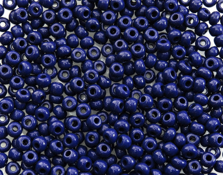 33/0 Opaque Dark Blue Czech Glass Seed Beads 20 Grams (33CS114) - Beads and Babble