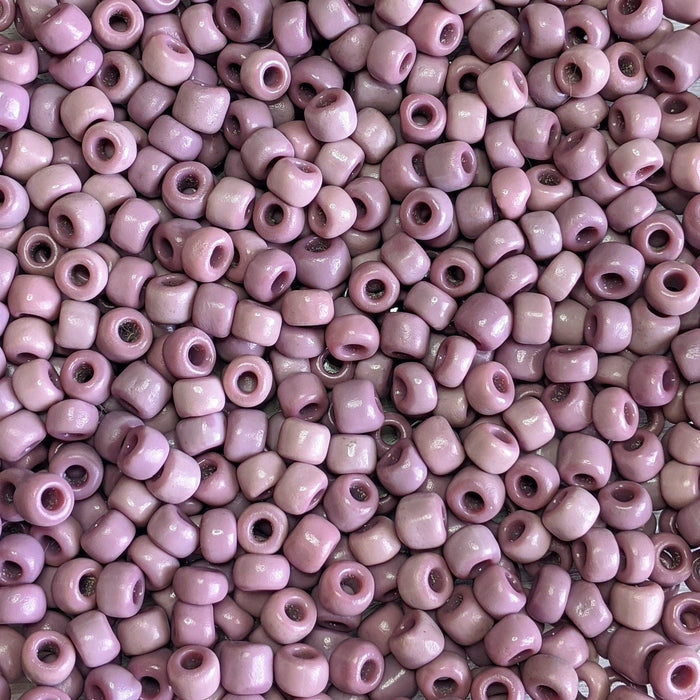 33/0 Opaque Mauve Vintage Italian Murano Glass Seed Beads - 20 Grams (AS41) - Beads and Babble