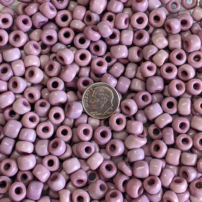 33/0 Opaque Mauve Vintage Italian Murano Glass Seed Beads - 20 Grams (AS41) - Beads and Babble