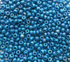 33/0 Opaque Medium Blue AB Striped Czech Glass Seed Beads 20 Grams (33CS111) - Beads and Babble