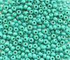 33/0 Opaque Turquoise Czech Glass Seed Beads 20 Grams (33CS112) - Beads and Babble