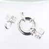 34x19mm Silver Plated Brass Cubic Zirconia Accented 8mm Cord End Spring Clasp (FS63) - Beads and Babble