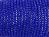 3.5x2.5mm Faceted Opaque Dark Blue Chinese Crystal Rondelle Beads 6 Inch Strand (35CCS1) - Beads and Babble