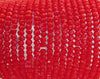 3x2mm Faceted Opaque Light Red Chinese Crystal Rondelle Beads 7 & 1/2 Inch Strand (3CCS1) - Beads and Babble